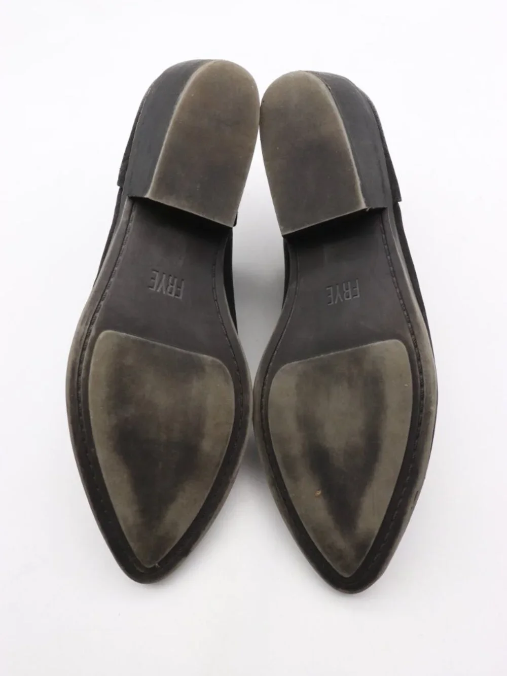 Frye Rowen Black Leather Women's Size 7.5 M Slip On Cut Out Ankle Boots